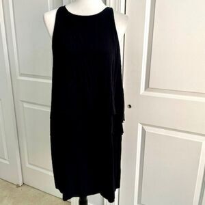 Tibi Open Back Little Black Dress Layered Size 12